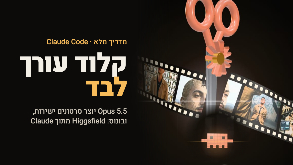 מספריים תלת-ממדיים של Claude חותכים סרט צילום, והדמות הקטנה של Claude